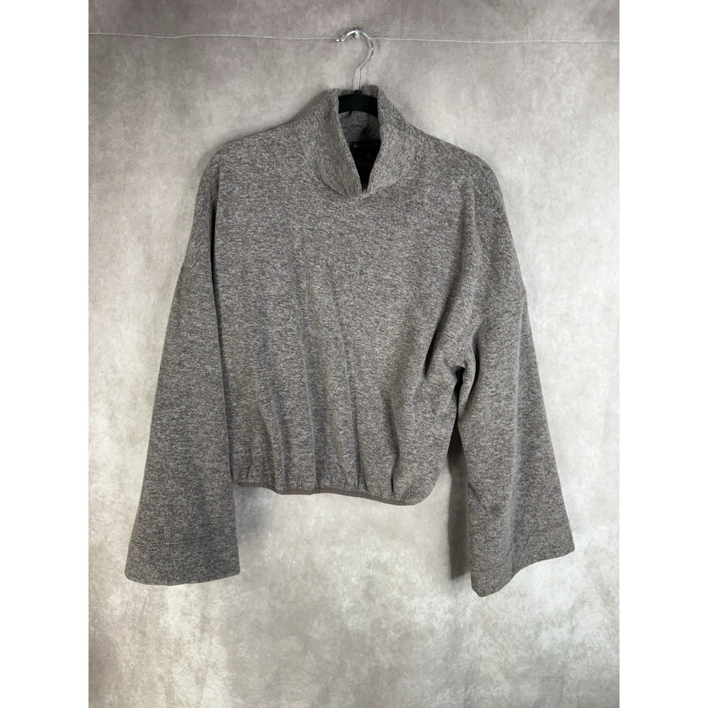 Beyond Yoga Back East Fleece Pullover Wide Sleeve Funnel Neck Sweatshirt Sz S